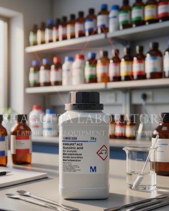 Succinic Acid EMSURE ACS Merck 250g adalah bahan kimia analytical grade berkualitas tinggi untuk kebutuhan analisis laboratorium, penelitian, quality control, sintesis kimia, dan aplikasi industri profesional. Cocok digunakan di laboratorium pendidikan, farmasi, industri, dan institusi penelitian.