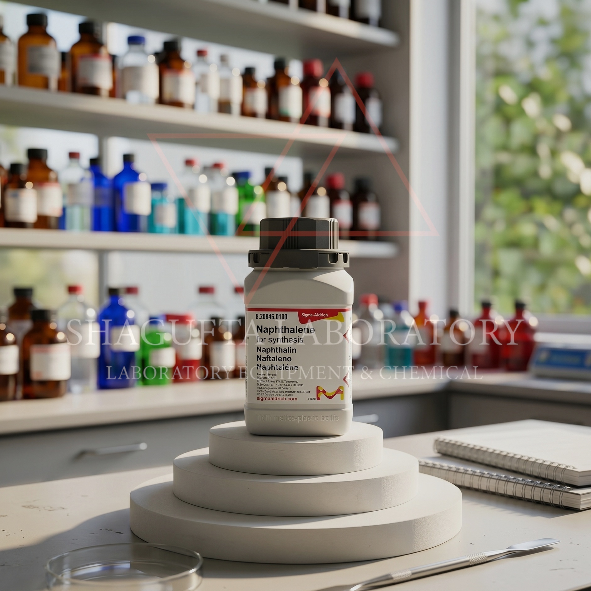 SHAGUFTA LABORATORY Naphthalene for Synthesis 100GR 820846 – Bahan Kimia Laboratorium Analytical & Research Grade