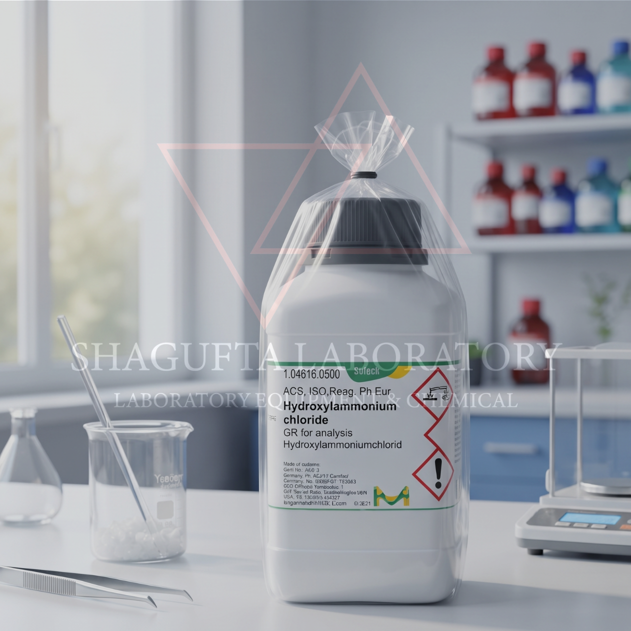 Hydroxylammonium Chloride 10GR Katalog 104616 – Hydroxylamine Hydrochloride / NH₂OH·HCl Laboratory Grade | SHAGUFTA LABORATORY (REPACK)