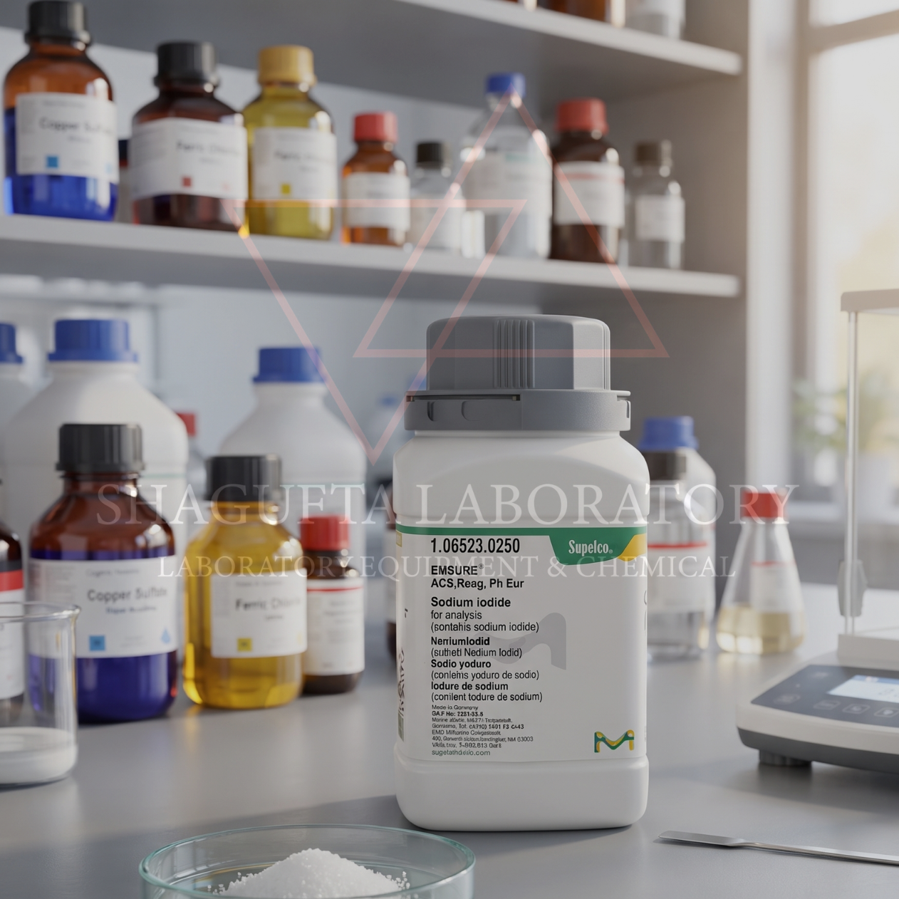 Merck Sodium Iodide 106523 250GR Grade for Analysis (EMSURE®) – Sodium Iodide / Natrium Iodida / Natrium Yodida / Sodium Iodide Anhydrous / NaI