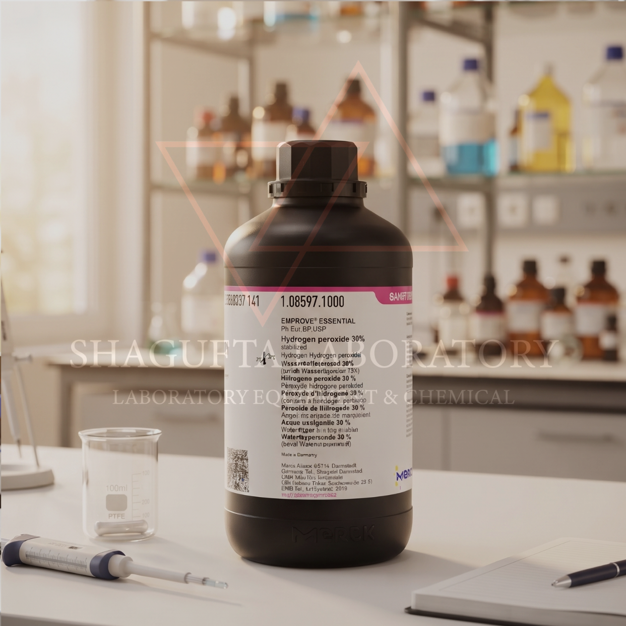 Hydrogen Peroxide 30% 100ML Merck 108597 – Hidrogen Peroksida EMSURE® untuk Laboratorium, QC & Analisis