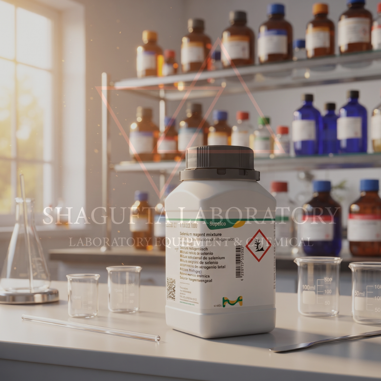 SHAGUFTA LABORATORY 108030 Reagent Grade – Selenium Reagent Mixture / Campuran Reagen Selenium / Selenium Reagent Mix 1 Kg
