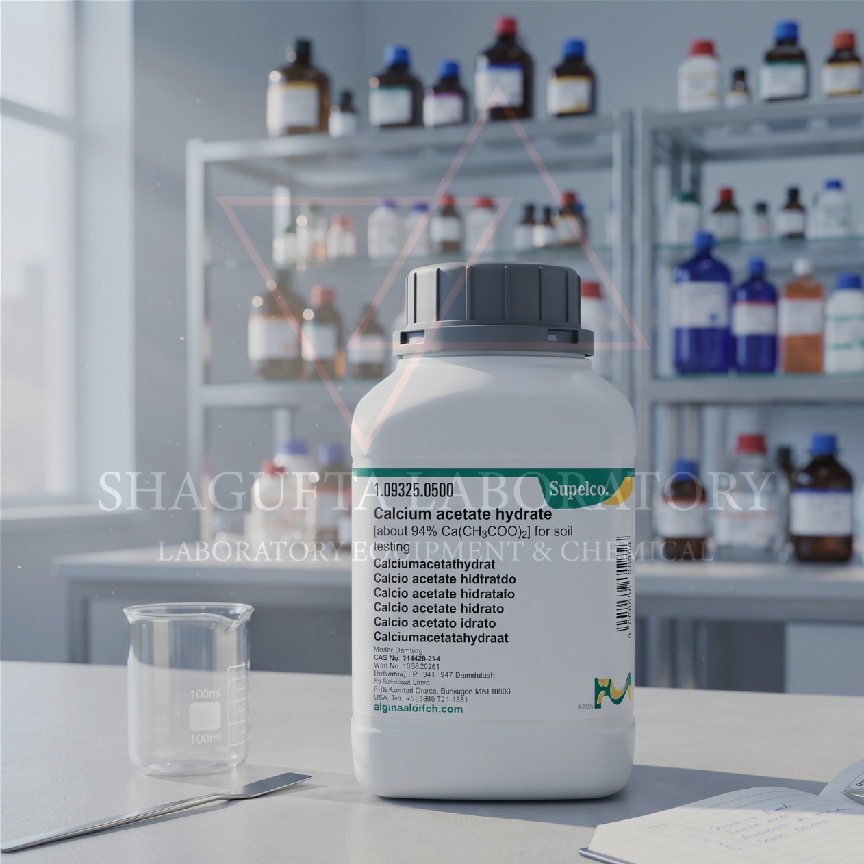 Merck 109325 Calcium Acetate Hydrate 25GR for Soil Testing / Kalsium Asetat Hidrat / Calcium Acetate Hydrate Reagent (REPACK)