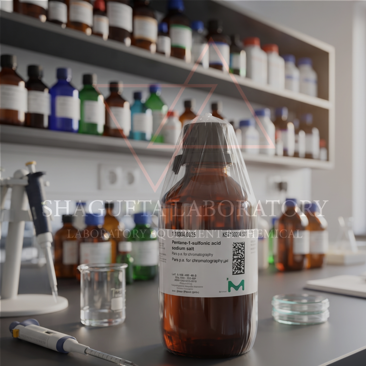 Merck LiChropur® 118304 Pentane-1-sulfonic Acid Sodium Salt 25 g for Ion Pair Chromatography / Sodium 1-Pentanesulfonate / IPC Reagent